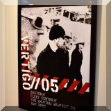 C02. U2 framed Vertigo Tour poster. 